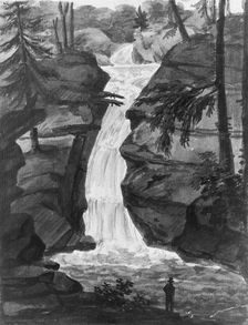 Upper Falls of Solomon's Creek (after an Engraving in The Port Folio Magazine..., 1811-ca. 1813. Creator: Pavel Petrovic Svin'in
