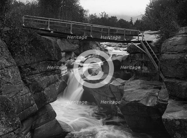 Upper falls of the Ammonoosuc, White Mountains, c1900. Creator: Unknown.