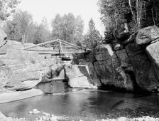 Upper falls of the Ammonoosuc, White Mts., N.H., c1906. Creator: Unknown