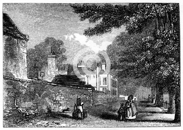 Upper Flask Tavern, Hampstead Heath, residence of George Steevens, 1840. Artist: Unknown