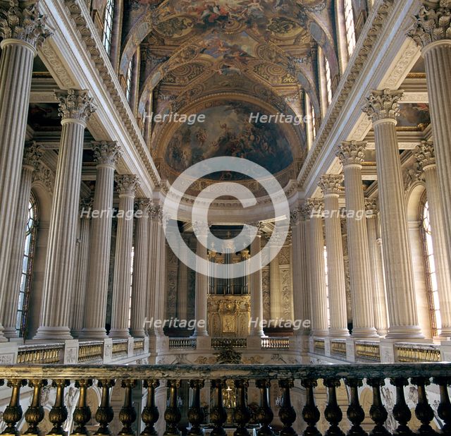 Upper floor of the Chapel of Versailles, 17th century. Artist: Unknown
