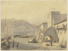 Upper Italian port, 1850. Creator: Philipp Rumpf