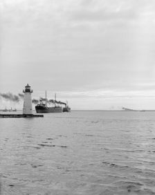 Upper light at sunrise, Sault Sainte Marie, Mich., between 1900 and 1910. Creator: Unknown