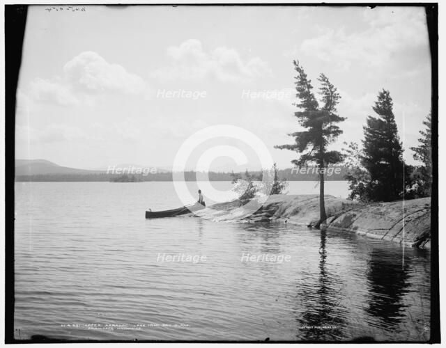 Upper Saranac Lake from Dry Island, Adirondack Mountains, (1902?). Creator: William H. Jackson.