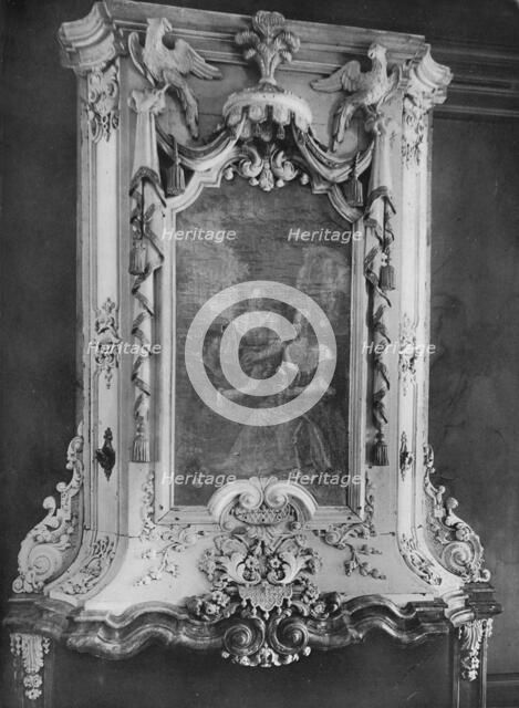 'Upper Part of Mantelpiece in the Style of Daniel Marot', 18th century, (1910). Artist: Unknown.