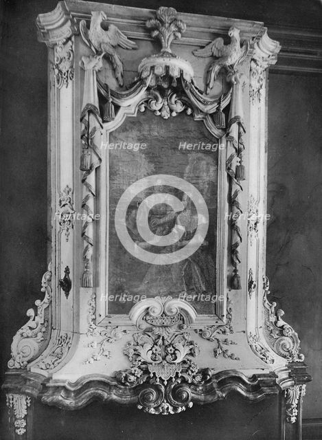 'Upper Part of Mantelpiece in the Style of Daniel Marot', 18th century, (1910). Artist: Unknown.