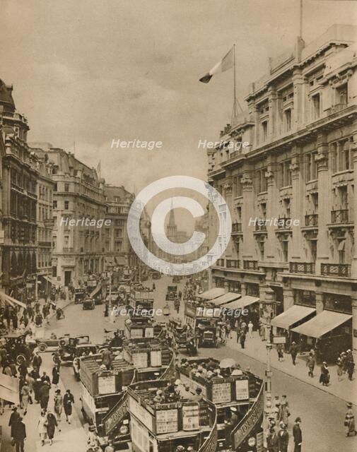 'Upper Part off Regent Street, The Paradise of London's Shoppers', c1935. Creator: Unknown.