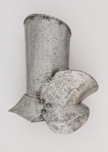 Upper Right Arm Defense (Vambrace) and Elbow Defense (Couter), Italian, Milan, ca. 1450-60. Creator: Unknown