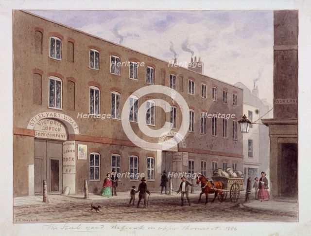 Upper Thames Street, London, 1856. Artist: Unknown