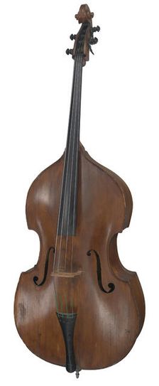 Upright acoustic double bass owned by Stanley Clarke, late 20th century. Creator: Unknown