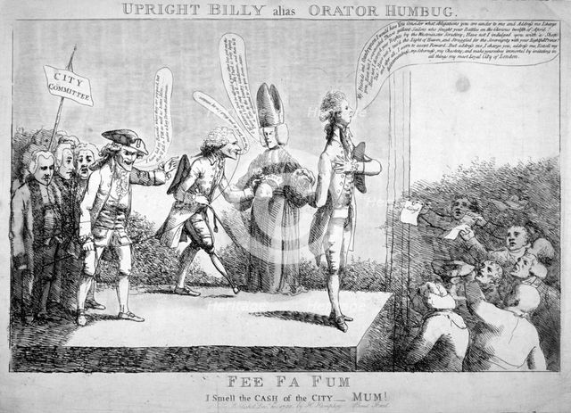 'Upright Billy, alias Orator Humbug', 1788. Artist: Anon