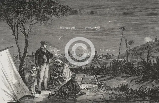 Uprising against Espartero's policies, Revolution in Barcelona, 1879.  Creator: Jose Gomez.