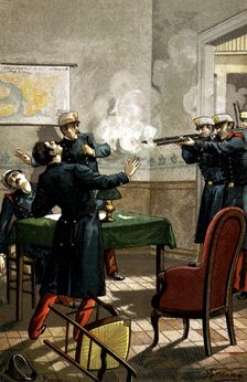 Uprising of 1866, mutiny or revolt of the sergeants at San Gil barracks in Madrid on June 22, 186…