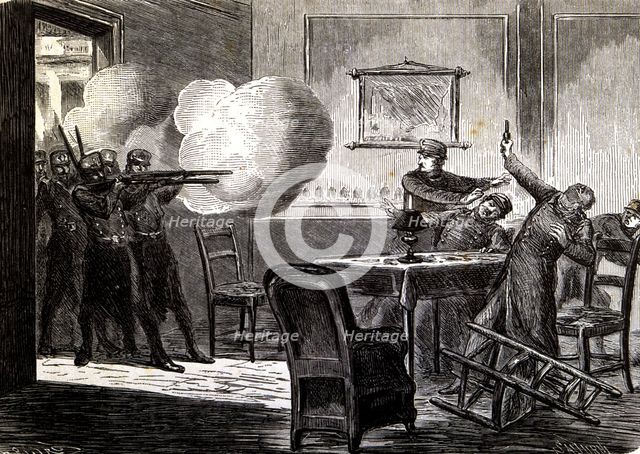 Uprising of 1866, mutiny or revolt of the sergeants at San Gil barracks in Madrid on June 22, 186…