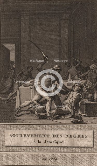 Uprising of the black slaves in Jamaica in 1760, 1800. Creator: David, François-Anne (1741-1824).