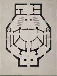 Upstairs Floor Plan. Artist: Quarenghi, Giacomo Antonio Domenico (1744-1817)