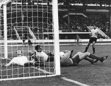 Uruguay vs France during the 1966 World Cup, White City, London, 1966. Creator: Unknown