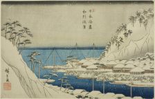 Uraga in Sagami Province (Soshu Uraga), from the series "Harbors of Japan (Nihon minato..., c1840/44 Creator: Ando Hiroshige