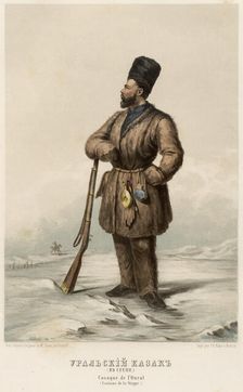 Ural Cossack (in the steppes), 1862. Creator: Karpov