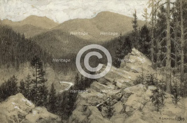 Ural Mountains. Taiga in the Zlatoust Region, 1904. Creator: Boris Vasilievich Smirnov.