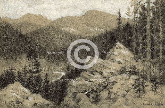 Ural Mountains. Taiga in the Zlatoust Region, 1904. Creator: Boris Vasilievich Smirnov.
