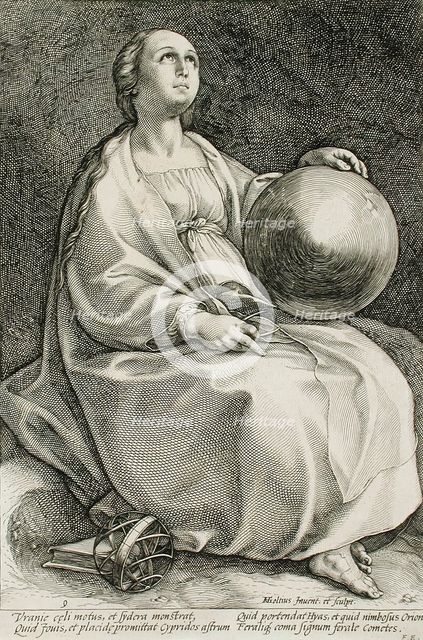 Urania, 1592. Creator: Hendrik Goltzius.