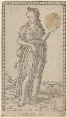 Urania, c. 1465. Creator: Master of the E-Series Tarocchi