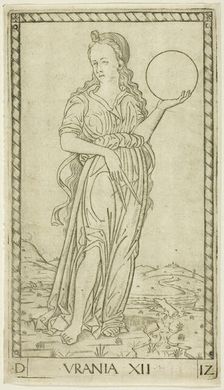 Urania, plate twelve from Apollo and the Muses, c.1465. Creator: Unknown
