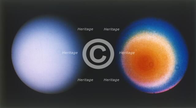 Uranus from Voyager 2 spacecraft, c1980s. Creator: NASA.