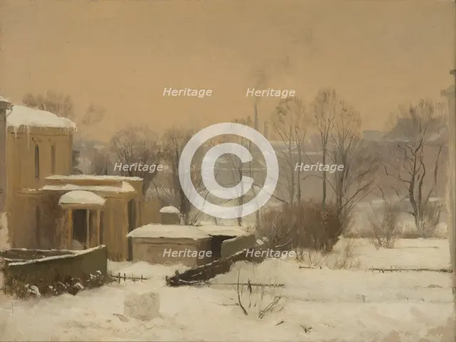 Urban Snow. Study, 1880. Creator: Gustaf Rydberg.