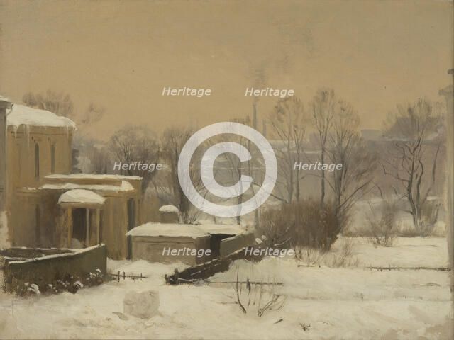 Urban Snow. Study, 1880. Creator: Gustaf Rydberg.