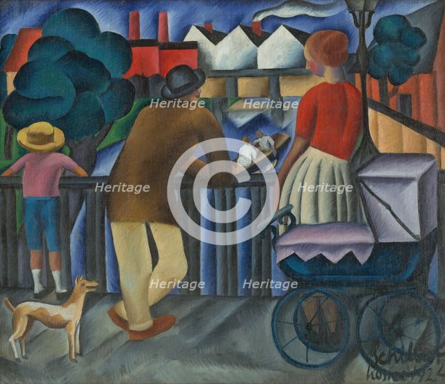 Urban scene, 1924. Creator: Gejza Schiller.