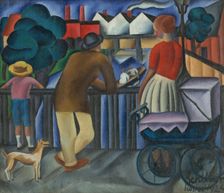 Urban scene, 1924. Creator: Gejza Schiller
