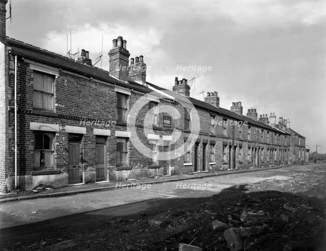 Urban redevelopment in Swinton, South Yorkshire, 1957.  Creator: Michael Walters.