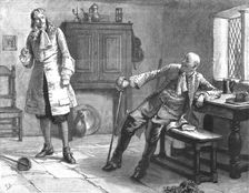 '"Urith: A Tale of Dartmoor", By S. Baring Gould, M. A.; " Come, lad, pull off my boots." , 1890. Creator: Frank Dadd