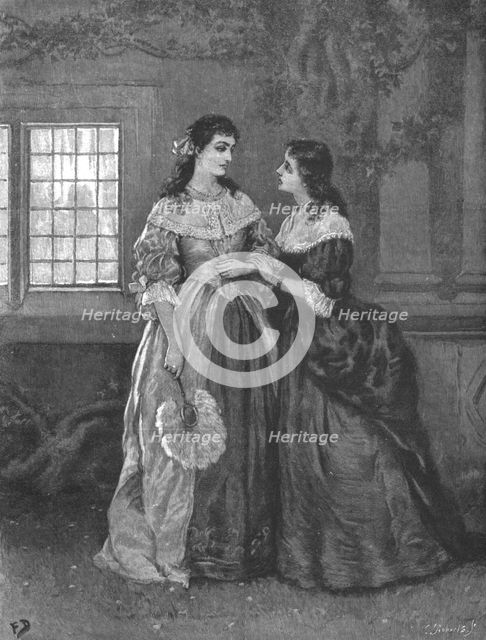''"Urith: A Tale of Dartmoor", By S. Baring Gould, M. A.; "My dear --dear Julian," Elizabeth stroked Creator: Frank Dadd.