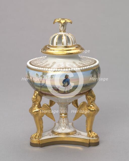 Urn and cover, c. 1815. Creator: Flight, Barr and Barr (British).