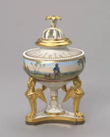 Urn and cover, c. 1815. Creator: Flight, Barr and Barr (British)