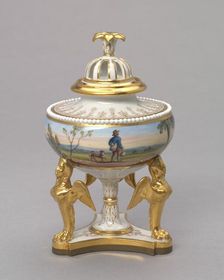 Urn and cover, c. 1815. Creator: Flight, Barr and Barr (British)