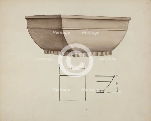 Urn Design, c. 1940. Creator: Charles Goodwin.