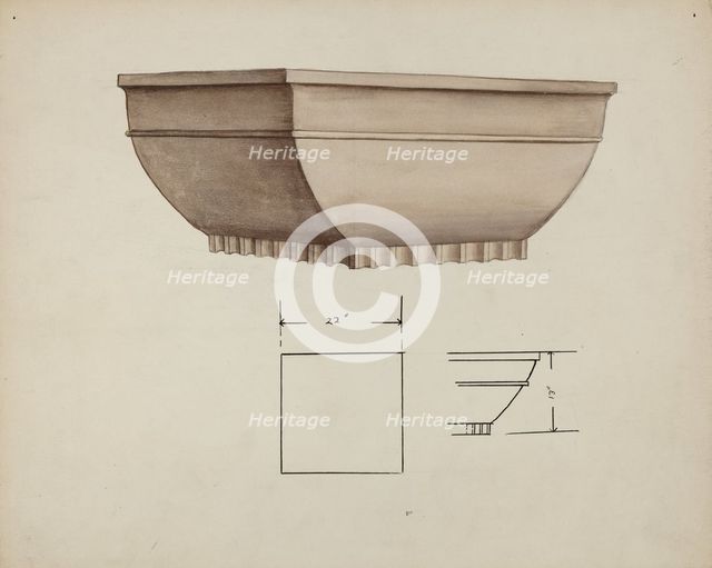 Urn Design, c. 1940. Creator: Charles Goodwin.