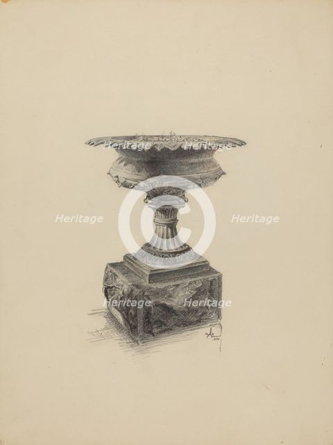 Urn for Flowers, 1938. Creator: Ralph Atkinson.