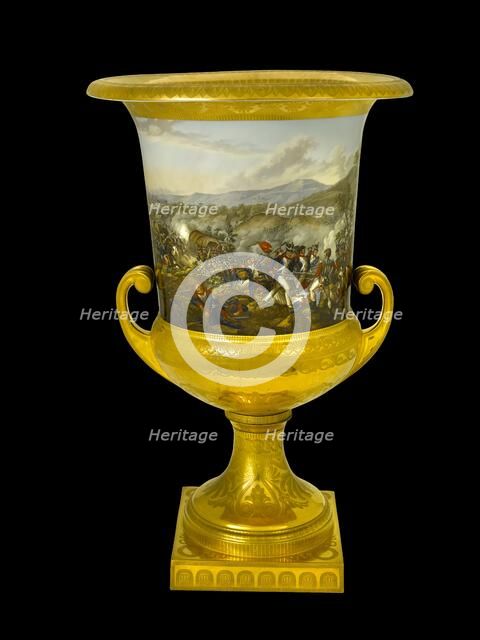 Urn showing the Battle of Vitoria, Spain, 1813 (1817-1819). Artist: Unknown.