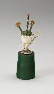 Urn with Flowers, France, 18th century. Creator: Verres de Nevers