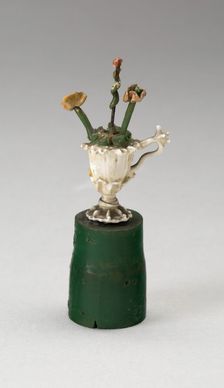 Urn with Flowers, France, 18th century. Creator: Verres de Nevers