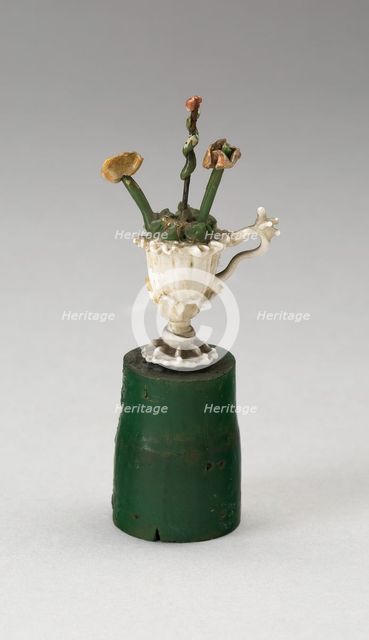Urn with Flowers, France, 18th century. Creator: Verres de Nevers.