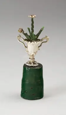 Urn with Flowers, France, 18th century. Creator: Verres de Nevers