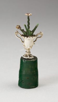 Urn with Flowers, France, 18th century. Creator: Verres de Nevers