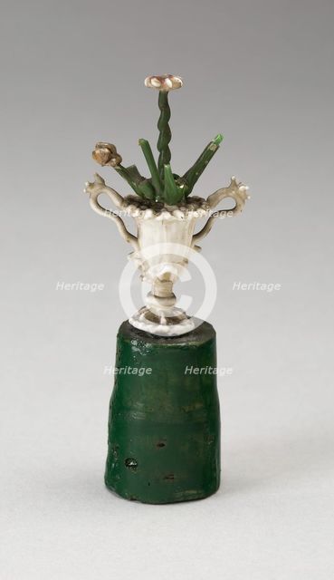 Urn with Flowers, France, 18th century. Creator: Verres de Nevers.