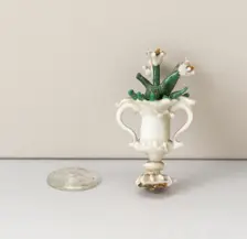 Urn with Flowers, France, 18th century. Creator: Verres de Nevers